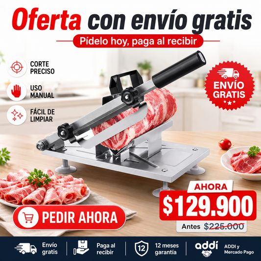 Rebanadora de Carne y Jamones Portátil – Tajadas Parejas Como en Charcutería