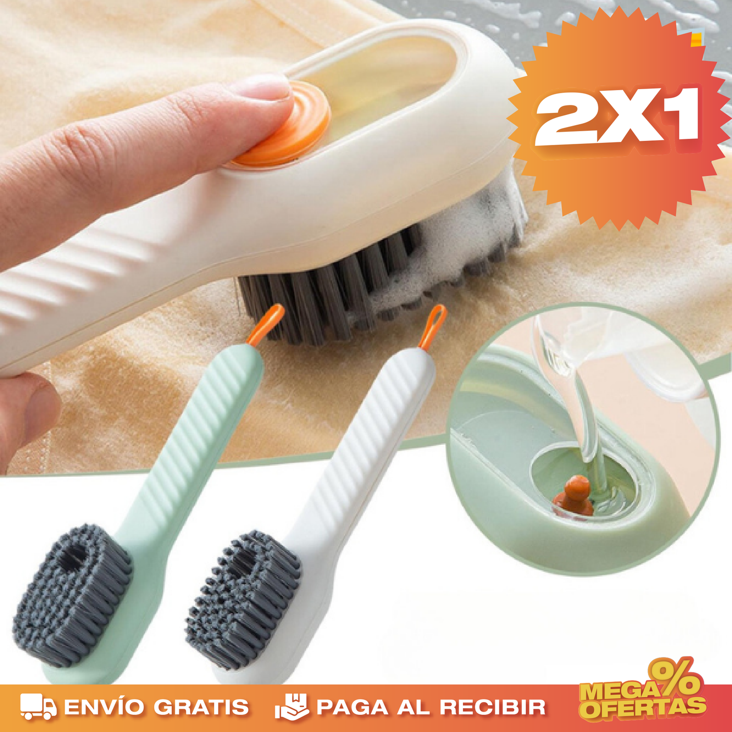 Cepillo Multifuncional – Limpia Cada Rincón Difícil Sin Esfuerzo · 3x1