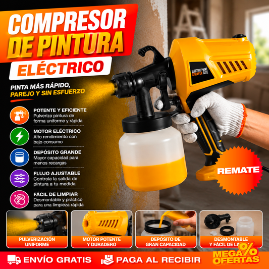 Compresor de Pintura Eléctrico Multifuncional – Pinta Parejo Como Profesional Sin Brocha