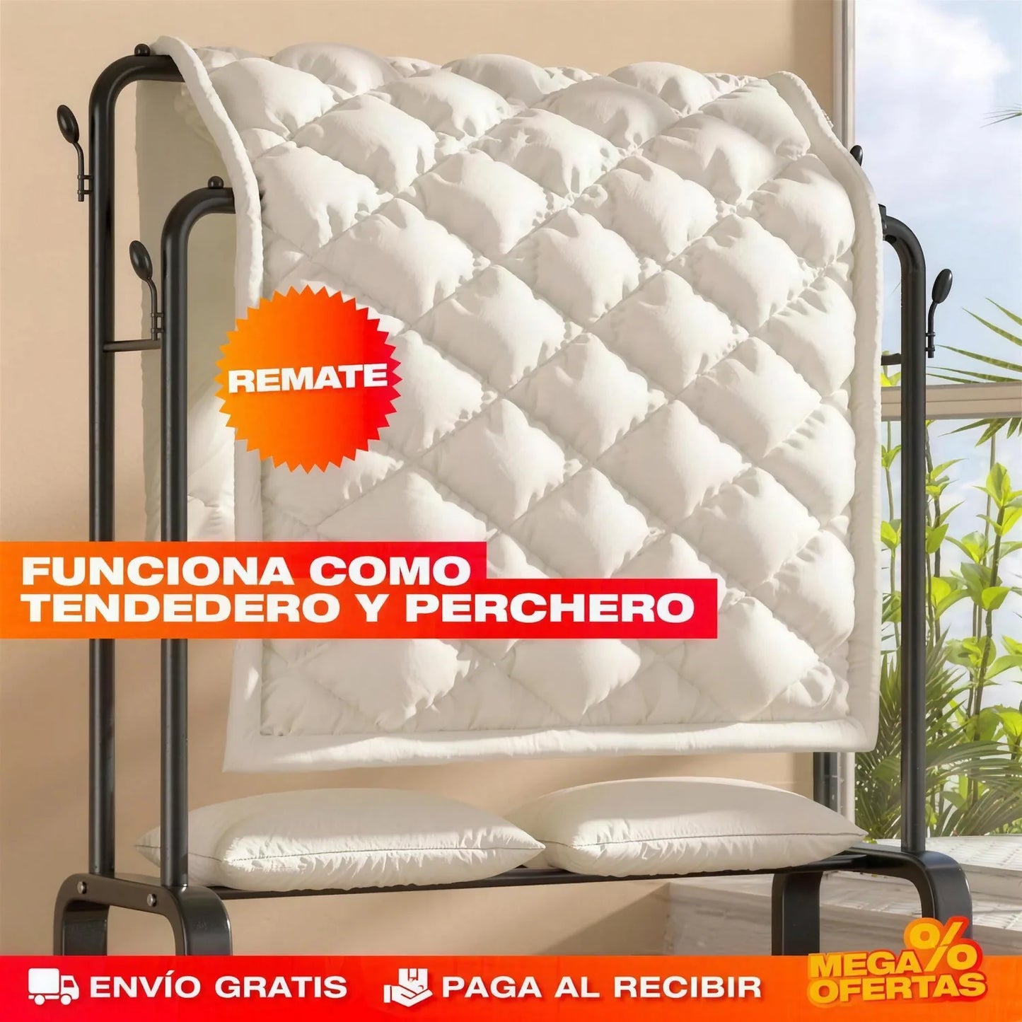 ESTANTE PERCHERO DOBLE – Organizador de Ropa y Zapatos | Más Espacio, Más Orden