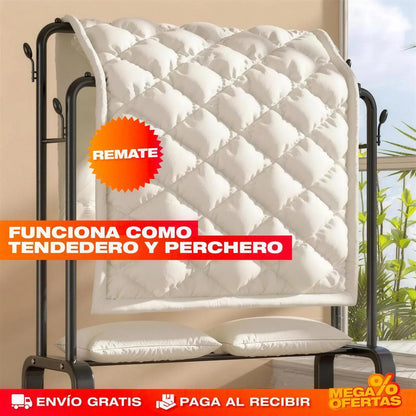 ESTANTE PERCHERO DOBLE – Organizador de Ropa y Zapatos | Más Espacio, Más Orden