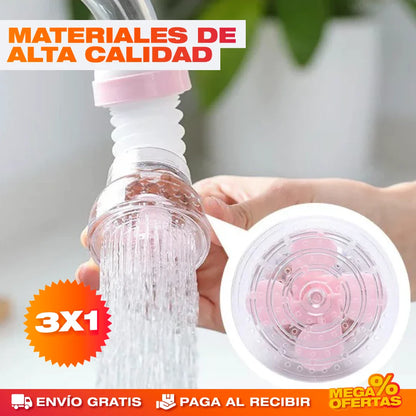Filtro Giratorio y Purificador de Agua – Agua Más Limpia Directo del Grifo · 3x1