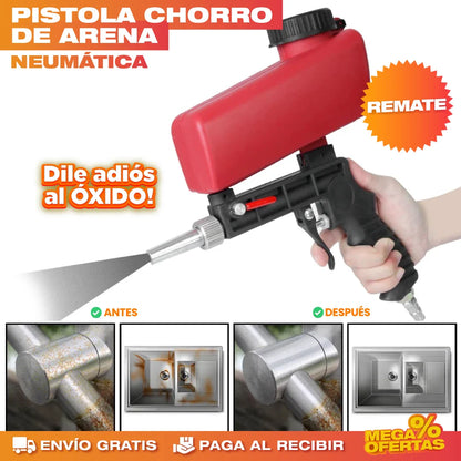 Pistola de Chorro de Arena Neumática – Quita Óxido y Pintura Sin Esfuerzo