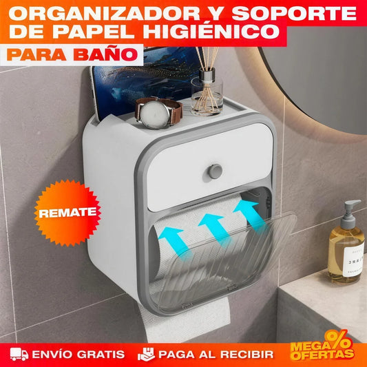 Organizador y Soporte de Papel Higiénico para Baño – Todo a la Mano y en Orden