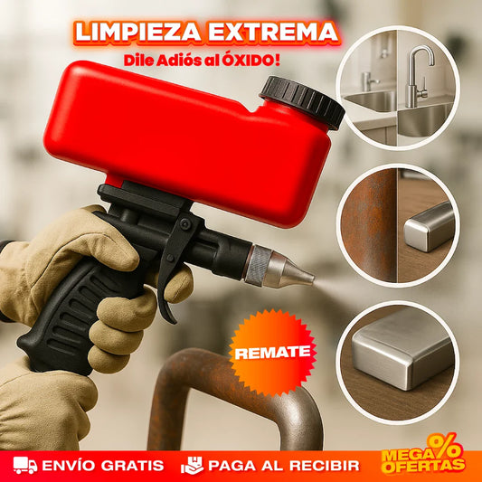 Pistola de Chorro de Arena Neumática – Quita Óxido y Pintura Sin Esfuerzo