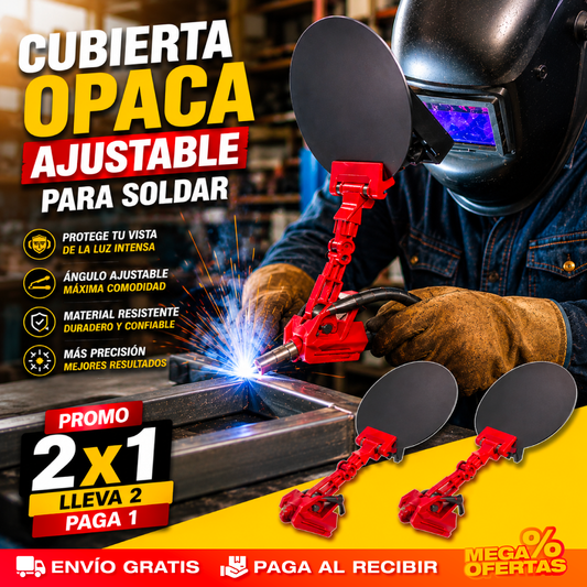 PROMO X2 Cubierta Opaca de Soldadura Ajustable – Suelda Protegiendo tus Ojos del Destello