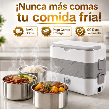 Lonchera Vaporera Eléctrica Portátil - Tu comida caliente en cualquier lucar