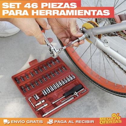 Set de Herramientas 46 Piezas – Todo lo Básico para Arreglar en Casa · 2x1