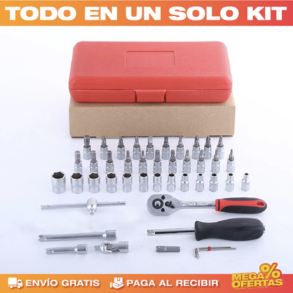 Set de Herramientas 46 Piezas – Todo lo Básico para Arreglar en Casa · 2x1