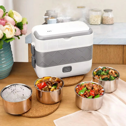 Lonchera Vaporera Eléctrica Portátil - Tu comida caliente en cualquier lucar